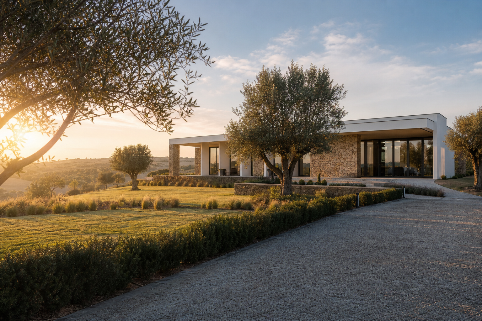 Peaceful Portuguese countryside setting reflecting the company's rooted presence