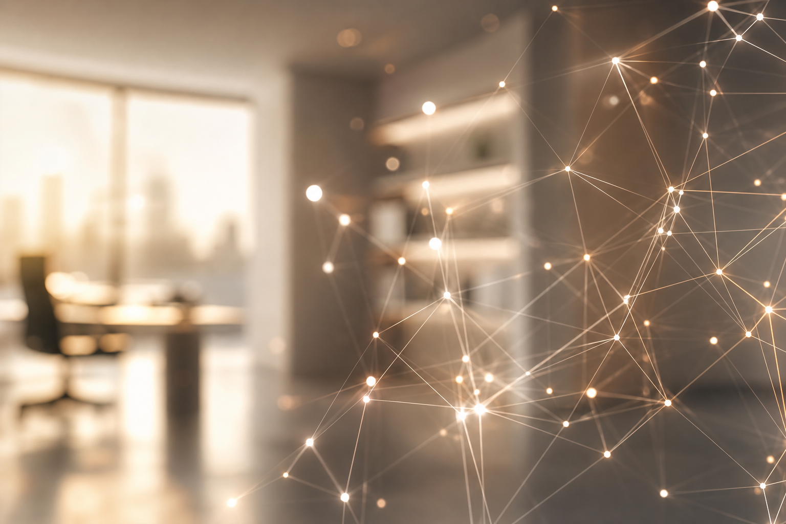 Abstract digital connectivity representing precision in IT marketing